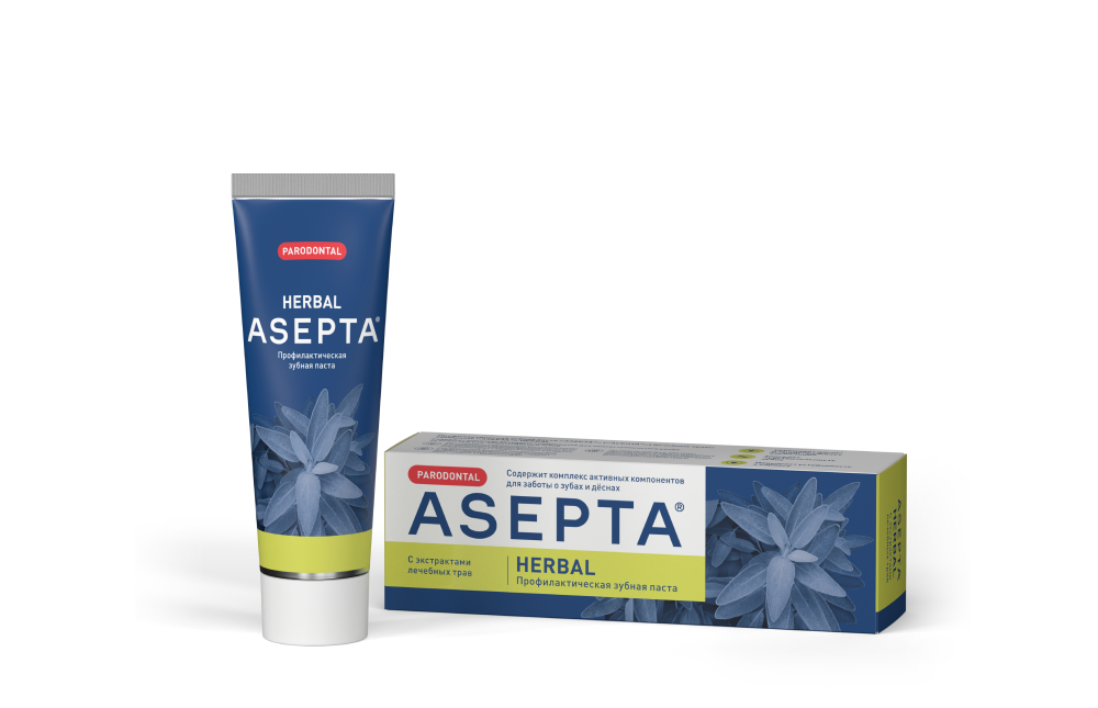 Зубная паста ASEPTA Лечебные травы
