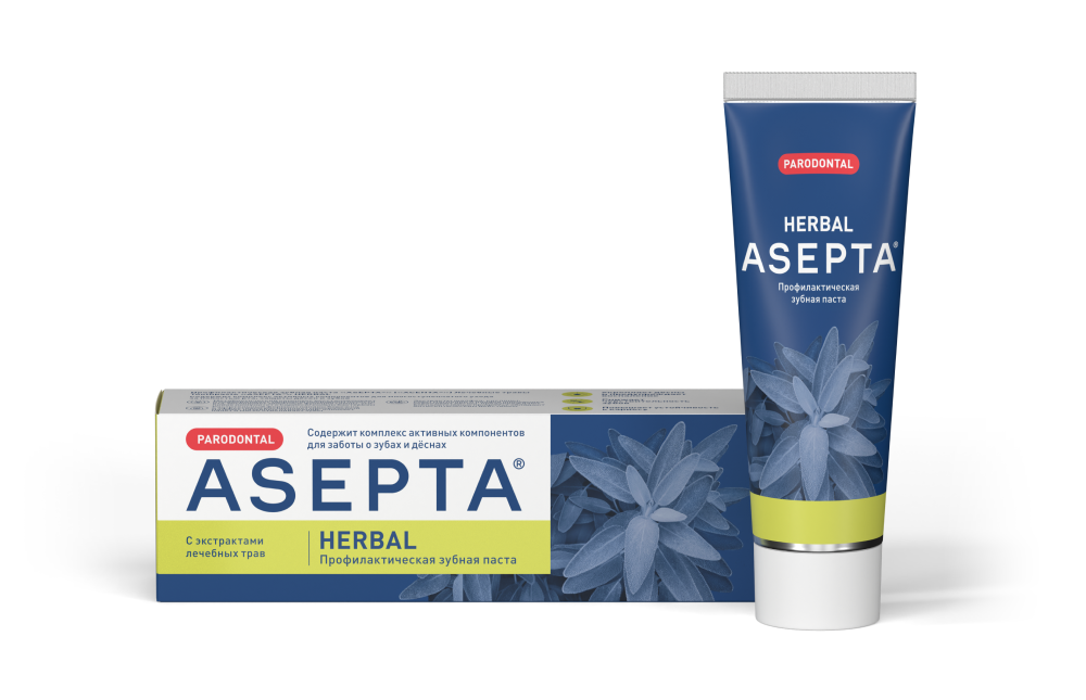 Зубная паста ASEPTA Лечебные травы