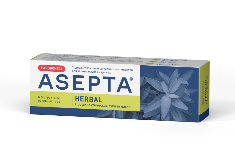 Зубная паста ASEPTA Лечебные травы описание, инструкция по применению