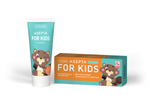 Детская зубная паста ASEPTA FOR KIDS от 4 до 8 лет