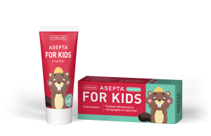 Детская зубная паста ASEPTA FOR KIDS Тройной эффект от 4 до 8 лет