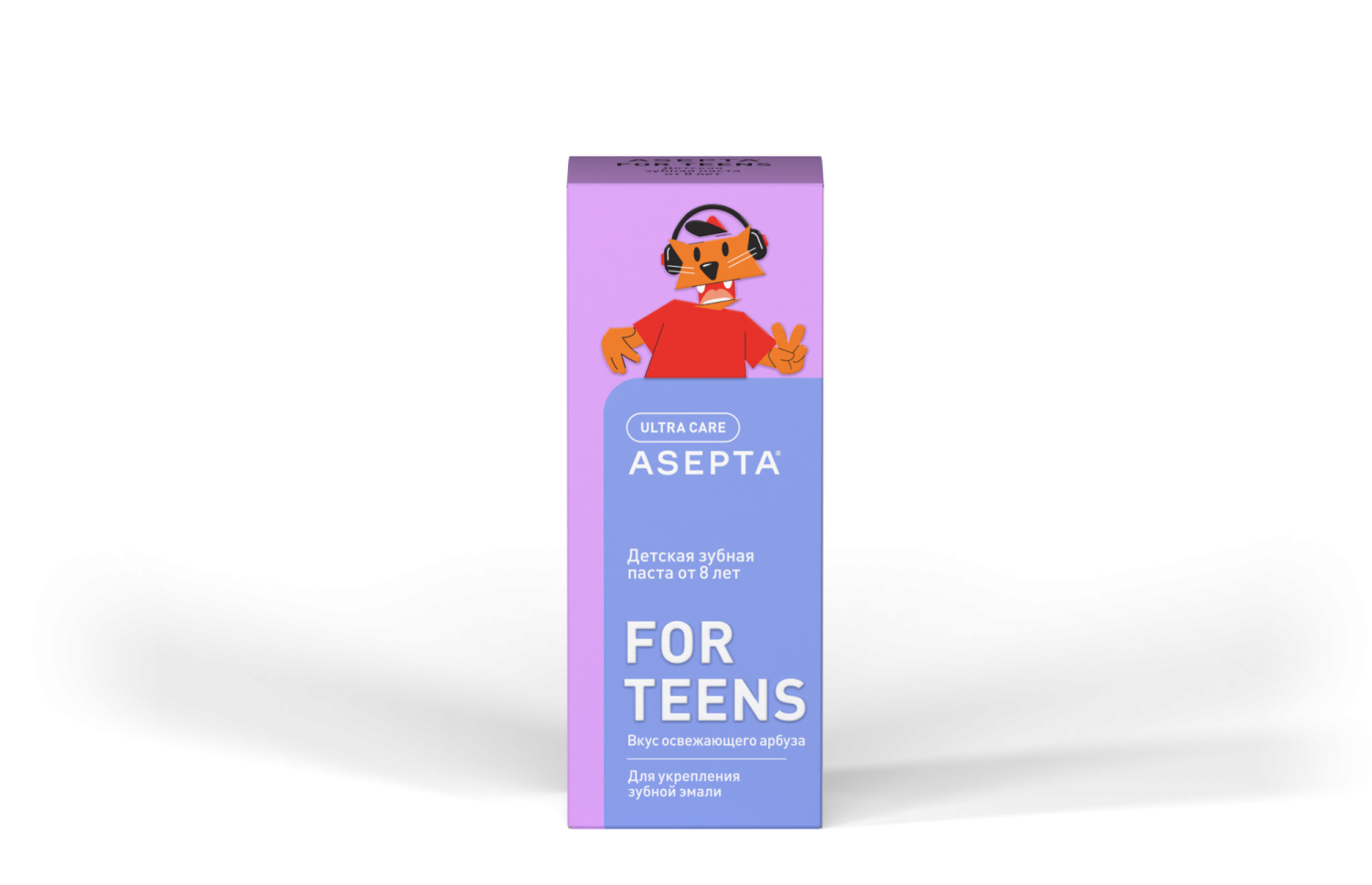 Детская зубная паста ASEPTA FOR TEENS Минерализация от 8 лет