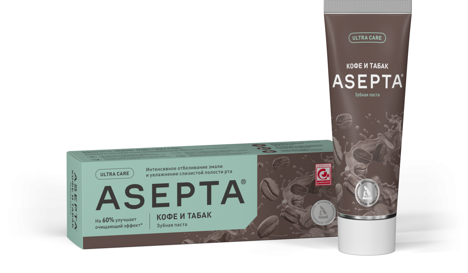 Зубная паста ASEPTA Кофе и табак