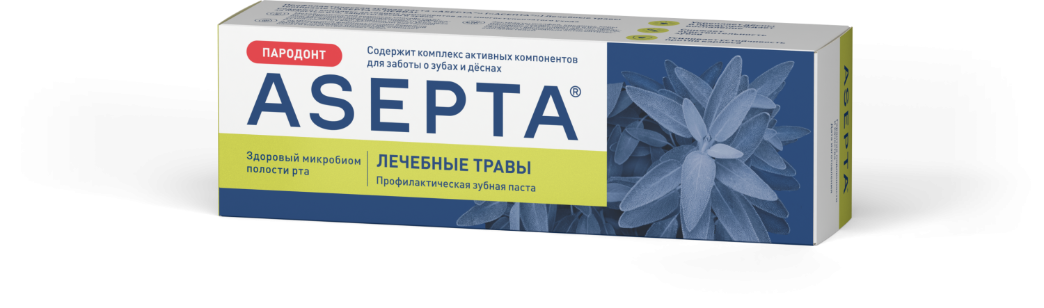 Зубная паста ASEPTA Лечебные травы