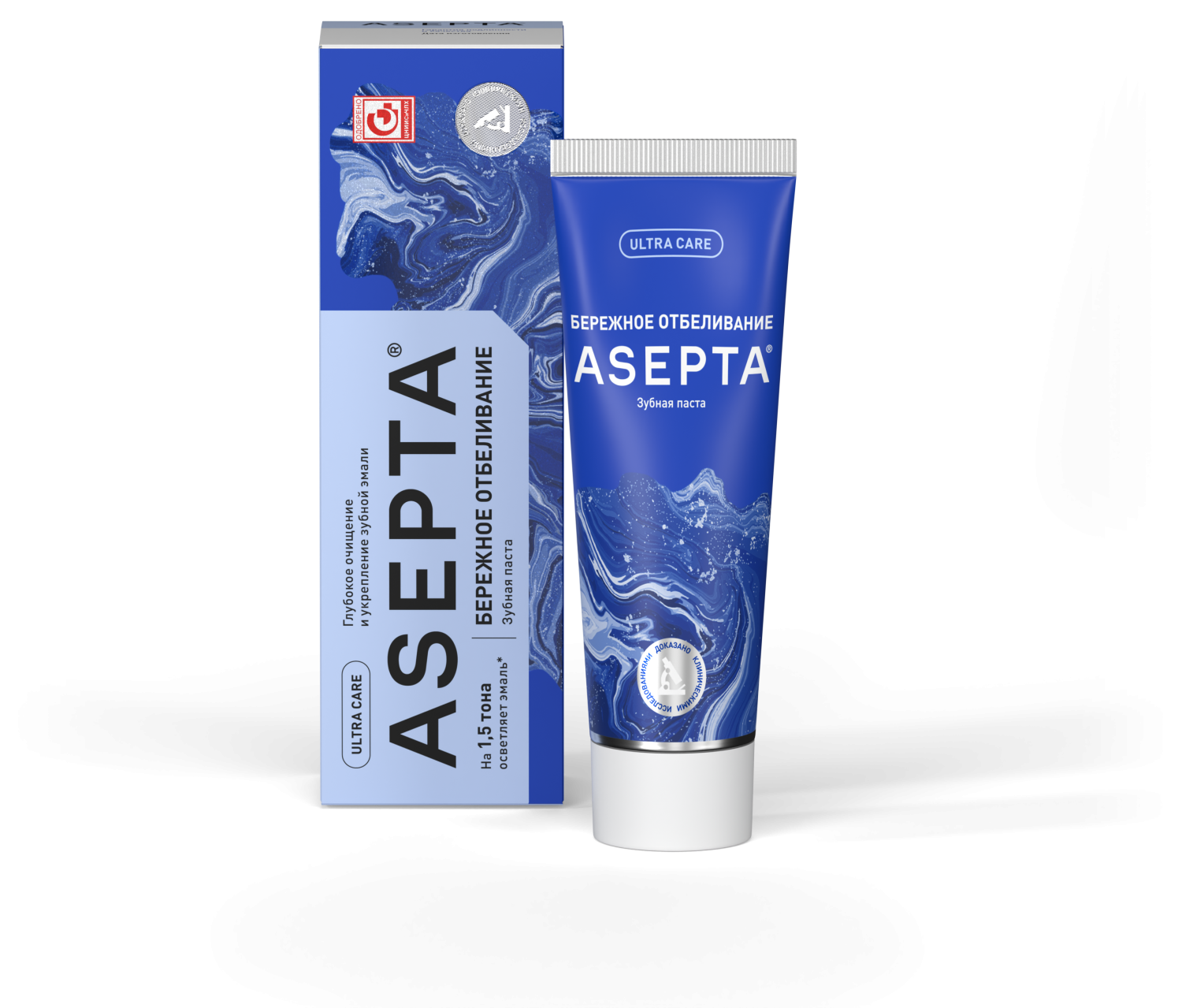 Зубная паста ASEPTA Бережное отбеливание