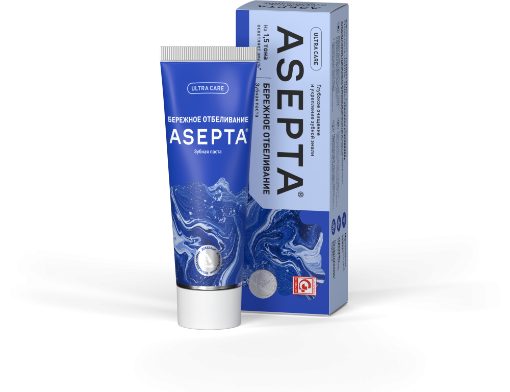 Зубная паста ASEPTA Бережное отбеливание