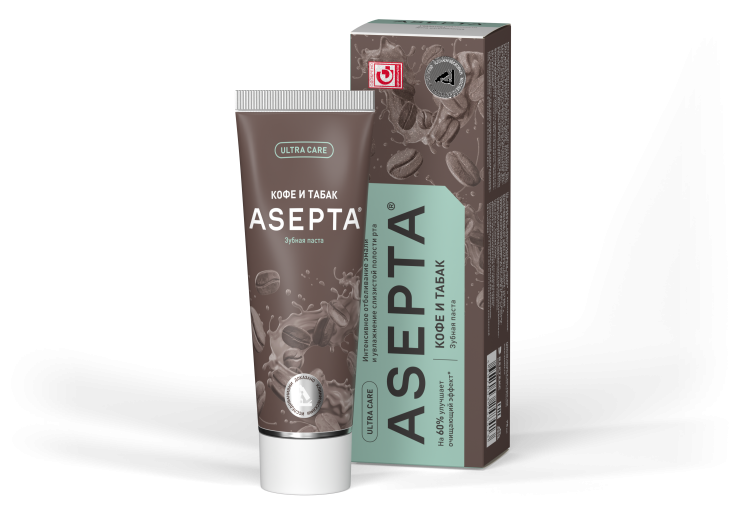 Зубная паста ASEPTA Кофе и табак