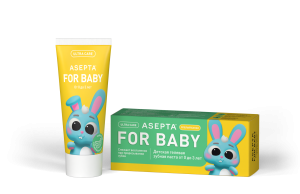 Детская зубная паста ASEPTA FOR BABY спелый банан от 0 до 3 лет